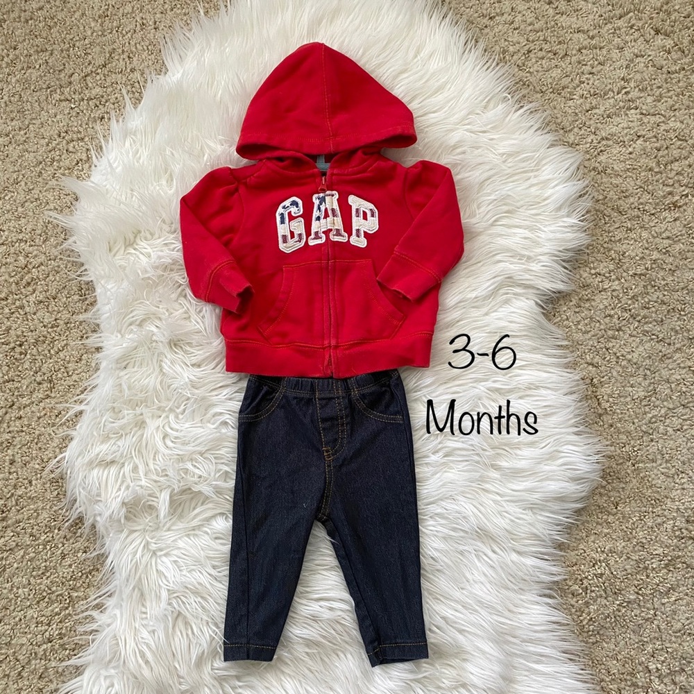 {GAP & Carter’s} Baby Girl Jacket & Jeggings Outfit